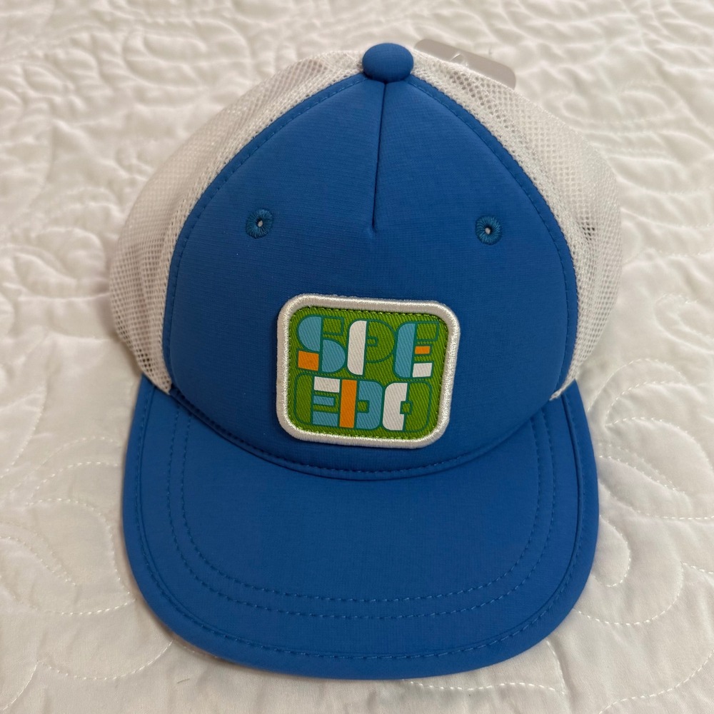 Speedo Trucker Hat Kids OS Blue NWT Floating Adjustable Mesh Back 8004859